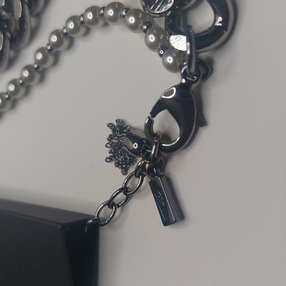 Simply Vera Simulated Pearl & Crystal Elongated Star Double Strand Necklace - Picture 11 of 17